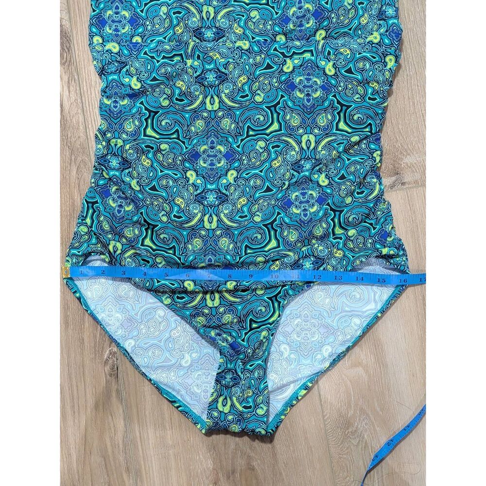 Title Nine One Piece Moroccan Tile Boho Swimsuit Women's Large Adjustable - Picture 6 of 13